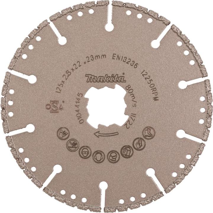 Produktbild Makita Diamanttrennscheibe Schneiden Bohrung 22,23mm X-LOCK Rescue 125mm E-19738