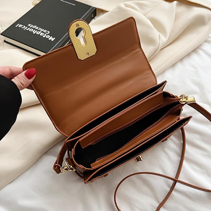 Actual product image Only-Bags.Store Vintage Flap Crossbody Bag, Retro Shoulder Bag, Fashion Handbag & Satchel Purse