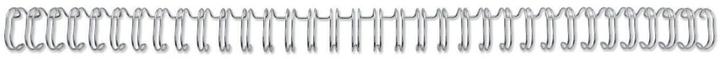 Produktbild GBC Binderücken Draht 12.5mm, 34 Ringe, silber, 100 Stk.