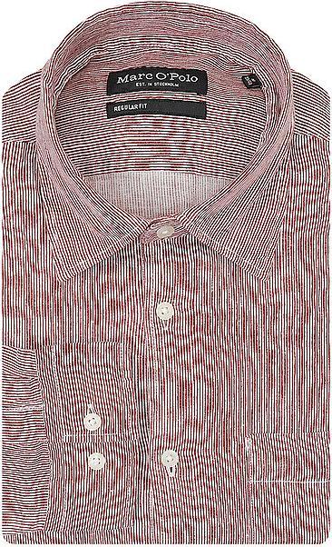 Actual product image Marc O'Polo Kent Collar Shirt Regular Fit Multi/Tall Poppy (XXL)
