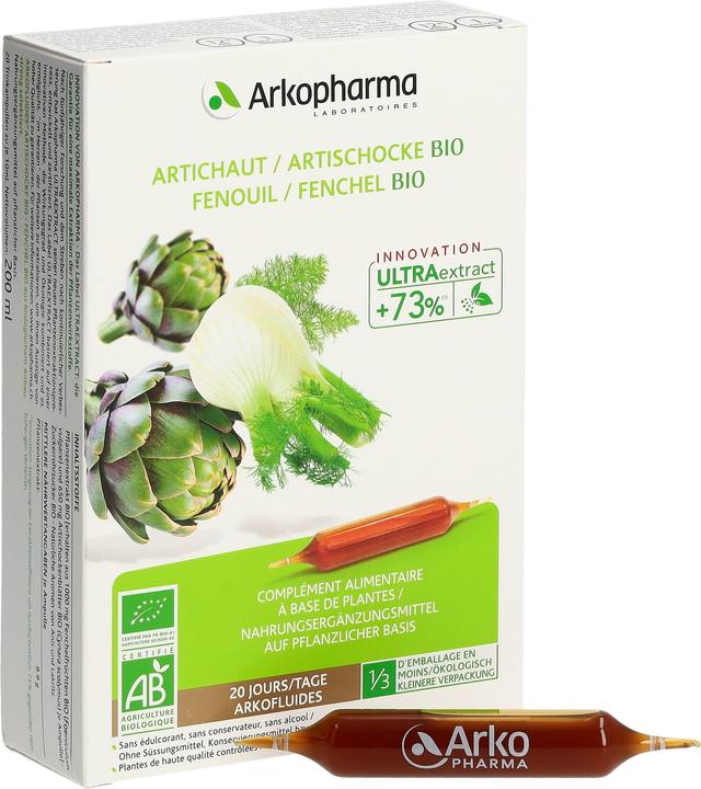 Produktbild Arkopharma Arkofluide Bio Artischocke-Fenchel (40 Stück, Ampulle, 371 g)