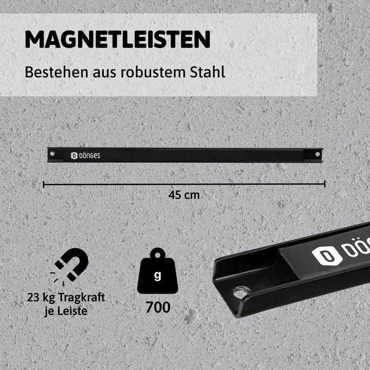Produktbild Dönges Magnet Werkzeugleiste 45cm 6 Stück