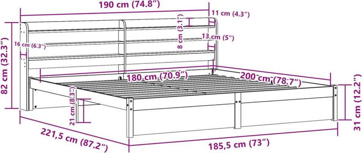 Image du produit VidaXL Nürtingen (180 x 200 cm)