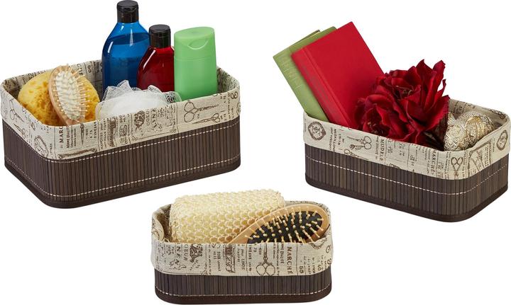 Actual product image Relaxdays storage basket (3 x, 30 x 20 x 12 cm)