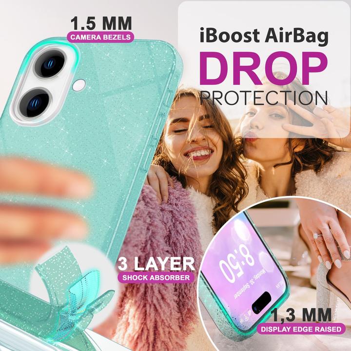 Produktbild Nalia Glitzer Hybrid Hülle (Apple iPhone 16)