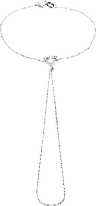 Immagine prodotto Leyda Dorso della mano Aramband Triangle (19.50 cm, Argento 925, Pietra sintetica)