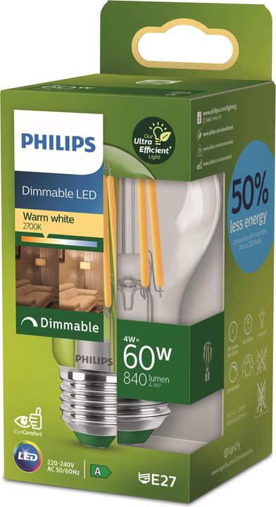 Productafbeelding Philips Ultra Efficiënt (E27, 4 W, 840 lm, 1 x, A)