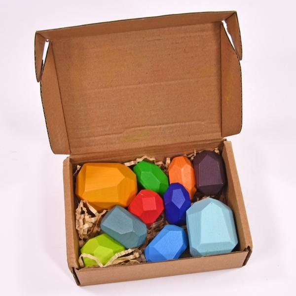 Actual product image Kögler Stacking stones made of wood, building blocks, col