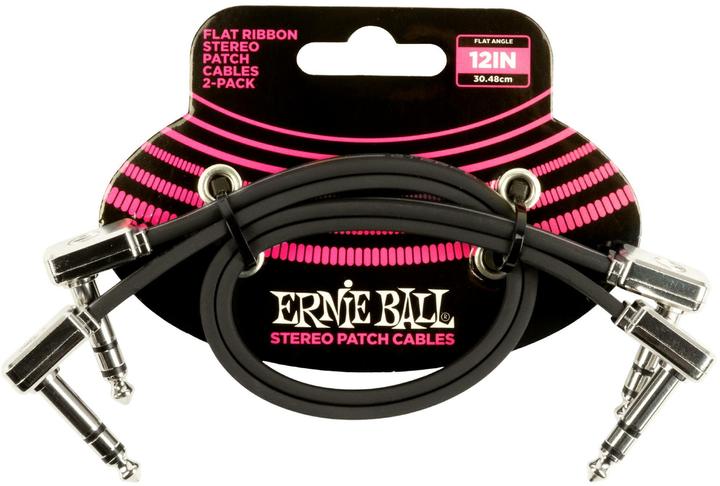 Produktbild Ernie Ball Patch-Kabel 6405 Flat Ribbon, 2er Pack – 0.3 (0.30 m)