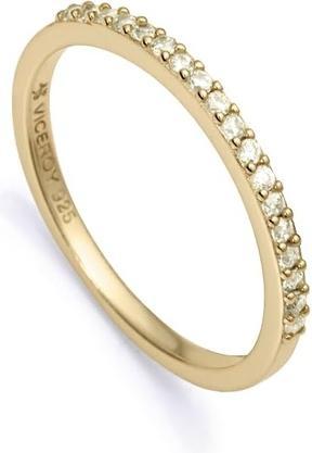 Viceroy Elegant gold-plated ring with zirconia Clasica 9118A012 - Circuit: 52 mm (52)