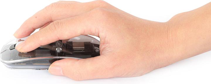 Immagine prodotto Manhattan Mouse MH trasparente 4D, nero (Senza fili)