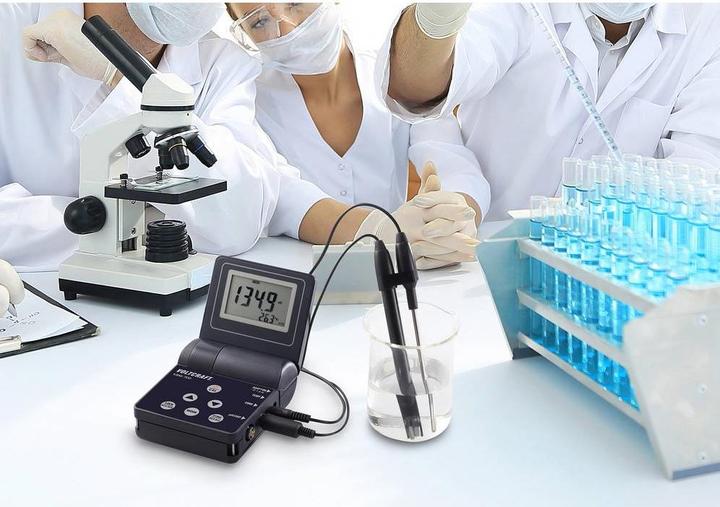 Produktbild Voltcraft KBM-700 Kombi-Messgerät Leitfähigkeit, pH-Wert, Redox (ORP), Temperatur, Salz