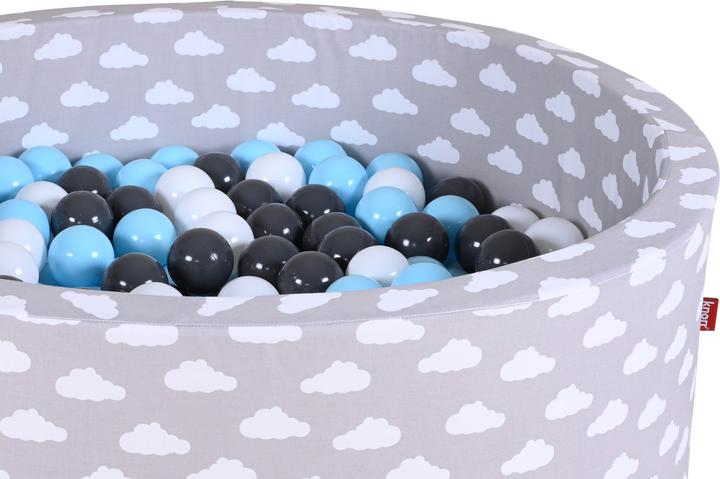 Immagine prodotto Knorrtoys Palla da biliardo morbida - "Nuvole bianche e grigie" - 300 palline crema/grigio/blu chiaro
