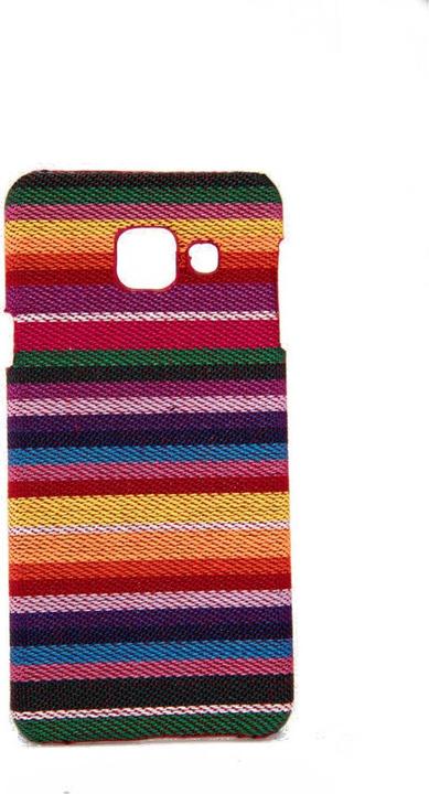 Produktbild König Design Handyhülle aus Stoff Case für Samsung Galaxy A3 2016 Cover Etuis Bumper Bunt (Samsung Galaxy A3 (2016))