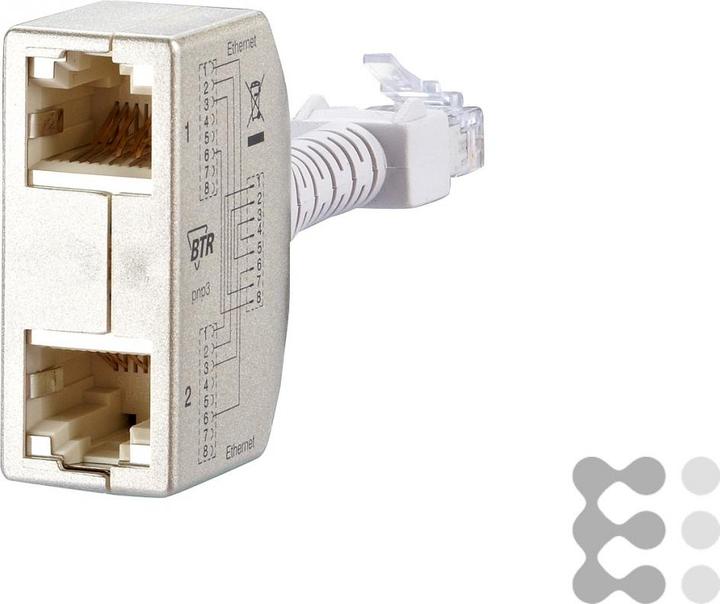 Produktbild Metz Connect BTR Cable sharing Adpt. pnp 3 2er Set Ethernet-Ethernet VE 2 Ethernet-Ethernet silber