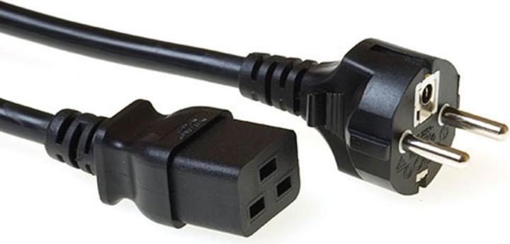 Image du produit Cordon d'alimentation connecteur CEE 7/7 mâle (droit) - C19 noir 0.5 m (0.50 m)