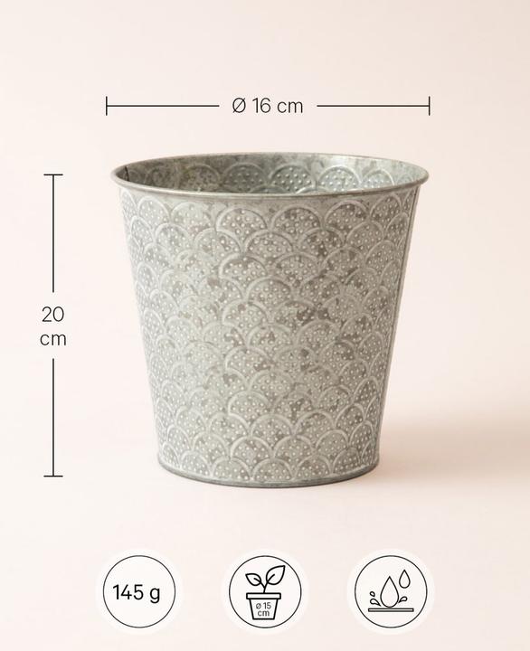 Image du produit Esmée Pot de fleurs / cache-pot Orient, tôle (16 cm)
