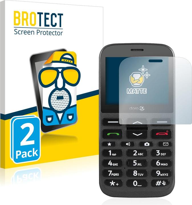 Actual product image BROTECT Anti-glare screen protector matt (2 Piece, Doro 1370)