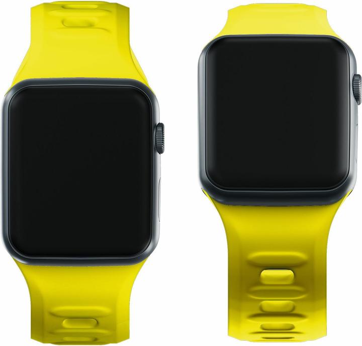 Produktbild 3MK Silicone Watch Strap żółty/yellow dla Apple Watch 38/40/41mm (Edelstahl, Silikon, 3, 4, 9, Ultra)
