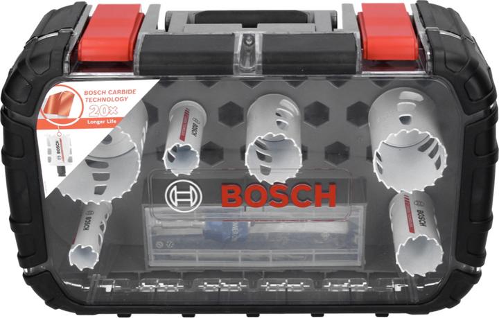 Produktbild Bosch Professional Zubehör Lochsägen-Set Universal. Endurance for Heavy Duty.Carbide. 8-teilig (22 mm, 25 mm, 35 mm, 40 mm, 68 mm, 51 mm)