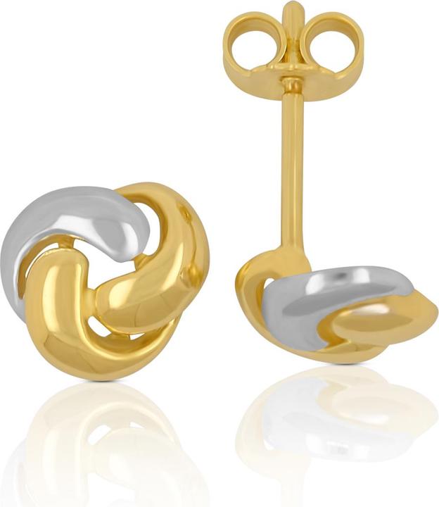 Produktbild Muau Ohrstecker (750, 18 K Gelbgold, Weissgold)