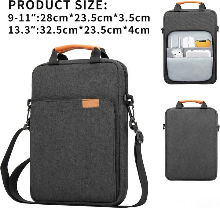 Immagine prodotto Only-Bags.Store Borsa tablet a tracolla per iPad, Galaxy Tab, borsa per laptop Birefcase, 13,3 pollici (13.30")
