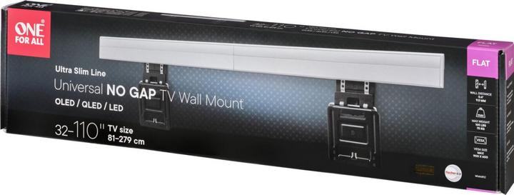 Image du produit One for All 110" Support TV mural Ultraslim No-Gap (Mur, 110", 75 kg)