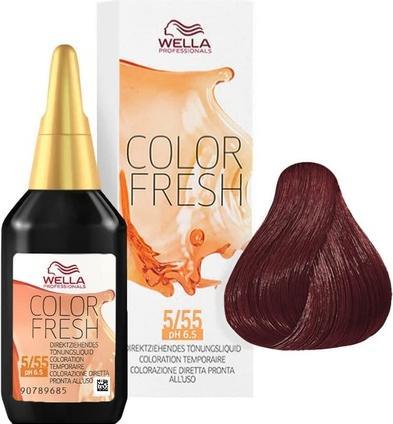 Actual product image Wella Color Fresh (5/55 Light Brown Mahogani Intensive)