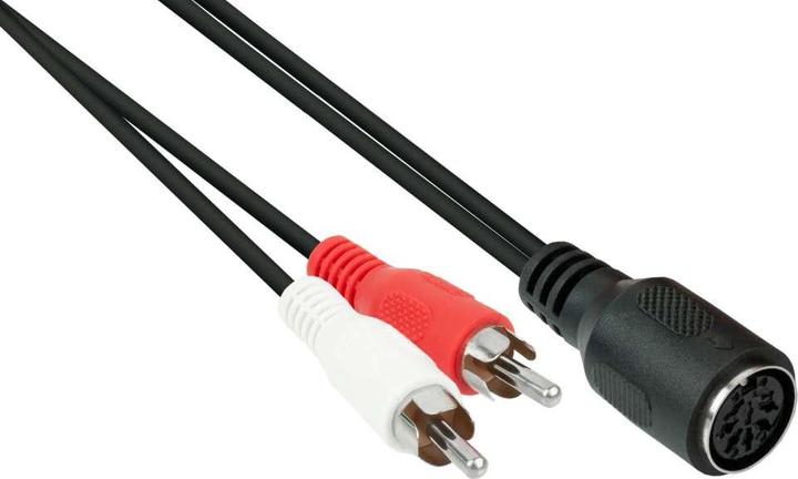 Actual product image Good Connections AD-2CS5B Audio cable 0.2 m 2 x RCA DIN (5-pin) Black (0.20 m, Cinch)
