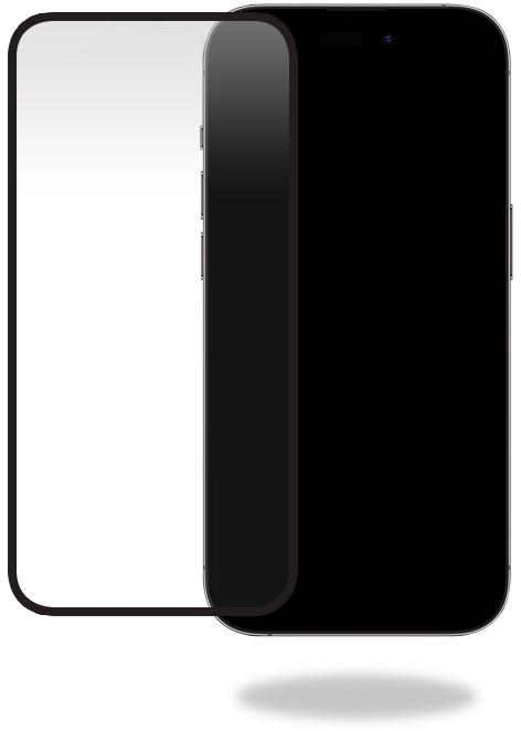 Produktbild Mobilize Schwarzer Rahmen Glas (1 Stück, Apple iPhone 15 Pro)