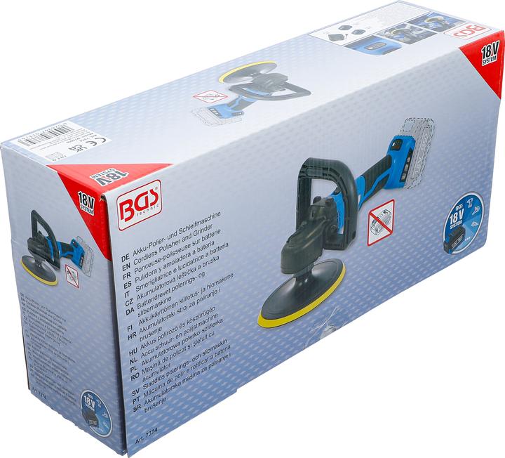 Productafbeelding BGS Snoerloze polijstmachine en slijpmachine | borstelloos | 18 V | zonder oplaadbare batterij
