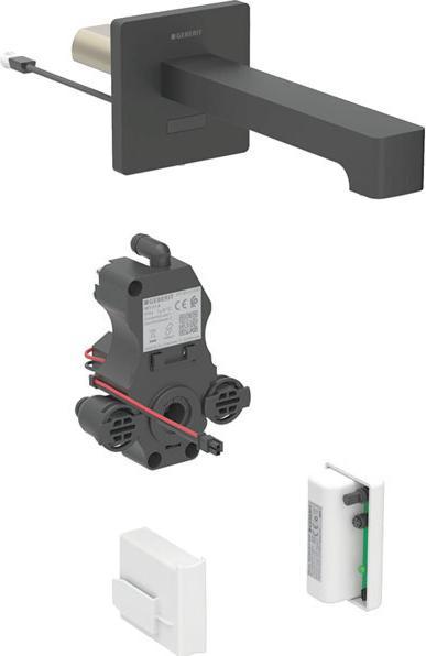 Produktbild Geberit Brenta Waschtischarmatur, Ausladung 220mm, ohne Mischer, Generatorbetrieb, für UP-Funktions