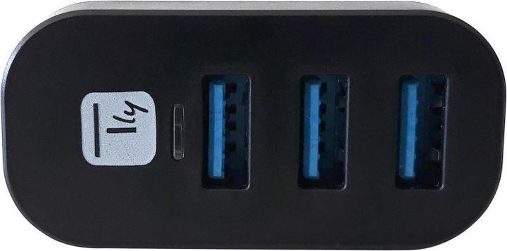 Actual product image Techly Mini Rotating Hub with 3 USB 3.0 (USB-C, 3 Ports)