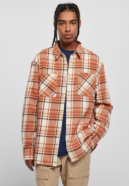 Produktbild Urban Classics Long Oversized Checked Leaves Shirt (L)
