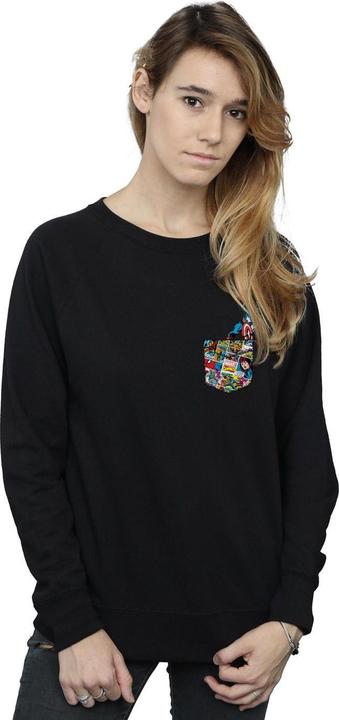Image du produit - Sweat CAPTAIN AMERICA FAUX POCKET - Femme (L)