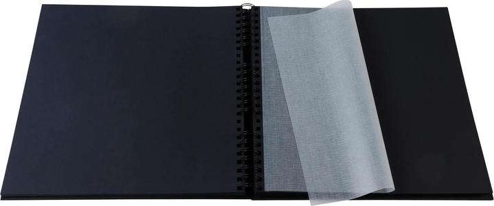 Actual product image Exacompta Fotoalbum mit Spiralbindung, 60 Seiten schwarz, 32x32 cm, Graphik (32 x 32 cm)