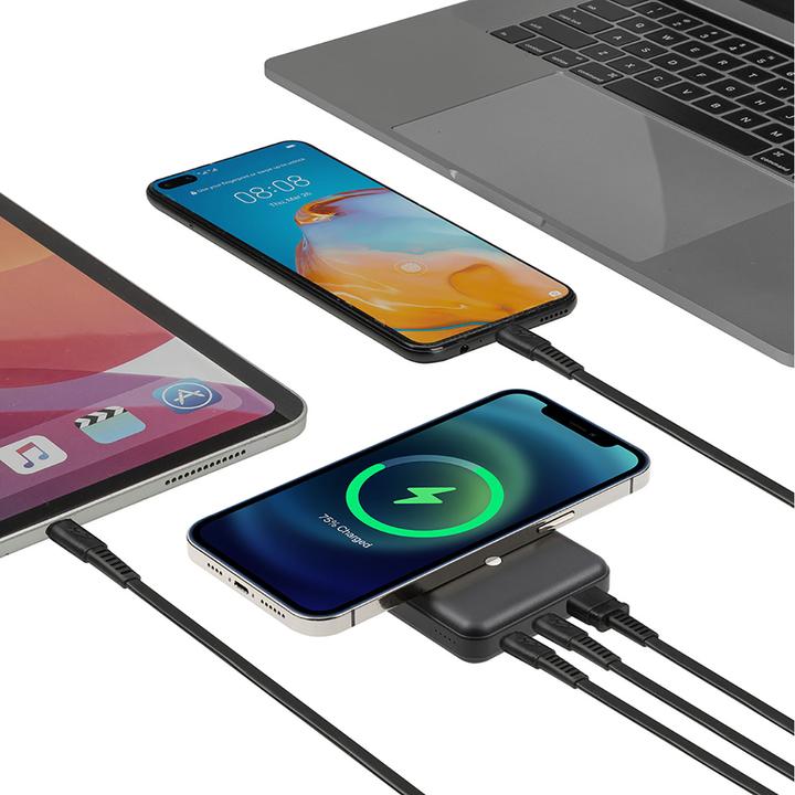 Image du produit Rivacase VA2604 Wireless Powerbank Magsafe Qi 15W, batterie externe avec QC/PD 20W 10000 mAh charge rapide (10000 mAh, 20 W, 18.50 Wh)