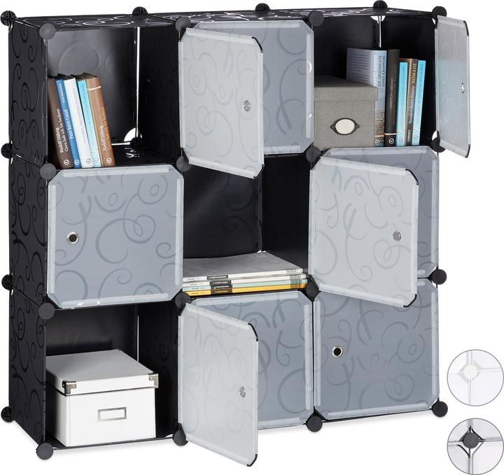 Actual product image Relaxdays Shelving Unit with Doors (32 x 95.5 x 95.5 cm)