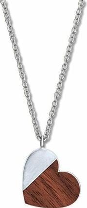 Produktbild Crystalp Romantic steel necklace Wooden Heart 30450.W1. E