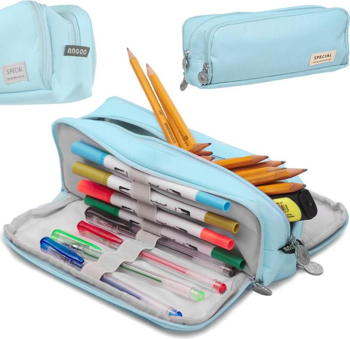 Immagine prodotto Ikonka Borsa tripla per la scuola borsa cosmetica 3in1 blu