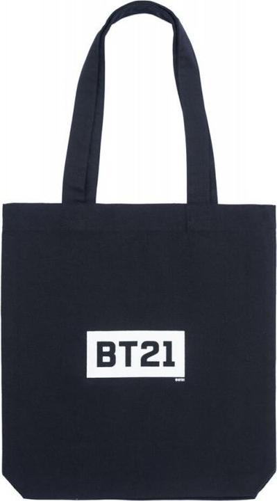 BT21 - Borsa della spesa in tessuto 28x40 cm (nero)