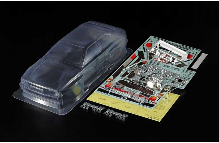 Actual product image Tamiya 110 Body Audi Quattro Rally
