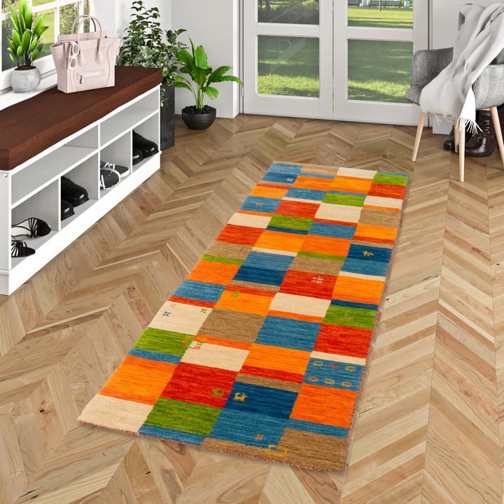 Produktbild Pergamon Natur Wolle Teppich Gabbeh Esta Läufer (70 x 300 cm)