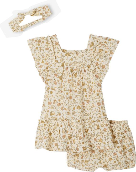 Produktbild Vertbaudet Mädchen Baby Geschenk-Set: Kleid, Shorts & Haarband (68)