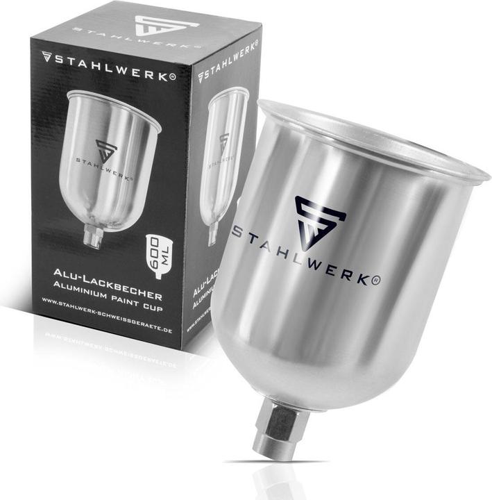 Produktbild Stahlwerk Alu Fliessbecher 600 ml Farbbecher für Lackierpistole