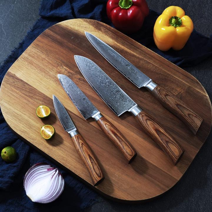 Immagine prodotto Wakoli Set di 4 coltelli Damasco EDIB Serie Pro (17 cm)