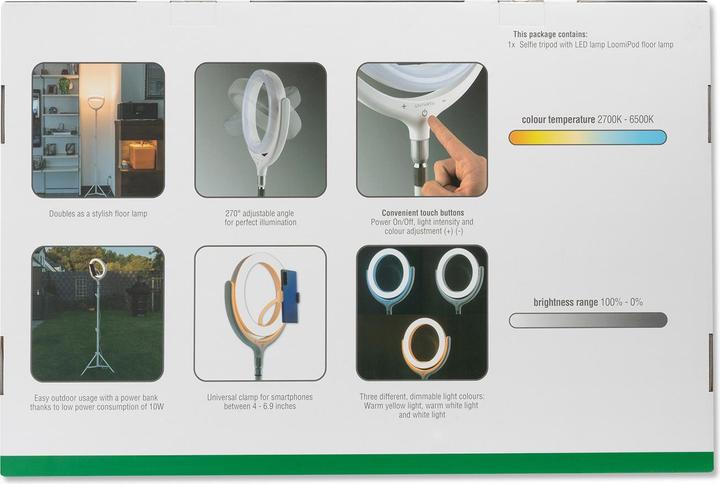 Produktbild 4smarts Videoleuchte Selfie LoomiPod (Ringleuchte)