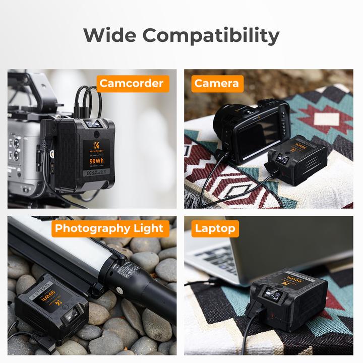 Produktbild K&F Concept MINI V-Lock 6700mAh 99Wh Camera Battery