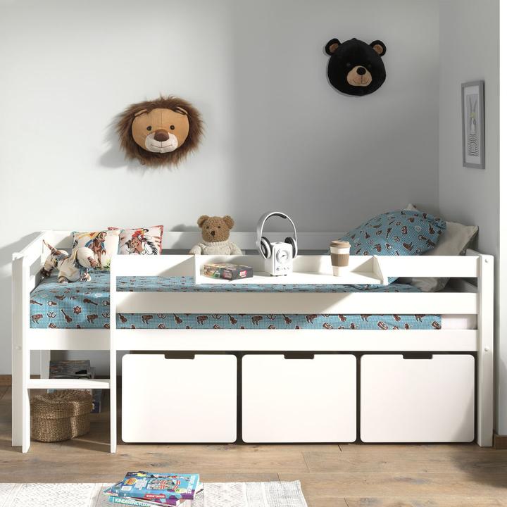 Produktbild Vipack Bett Pino inkl. Hängeablage & Schubladen Set (90 x 200 cm)