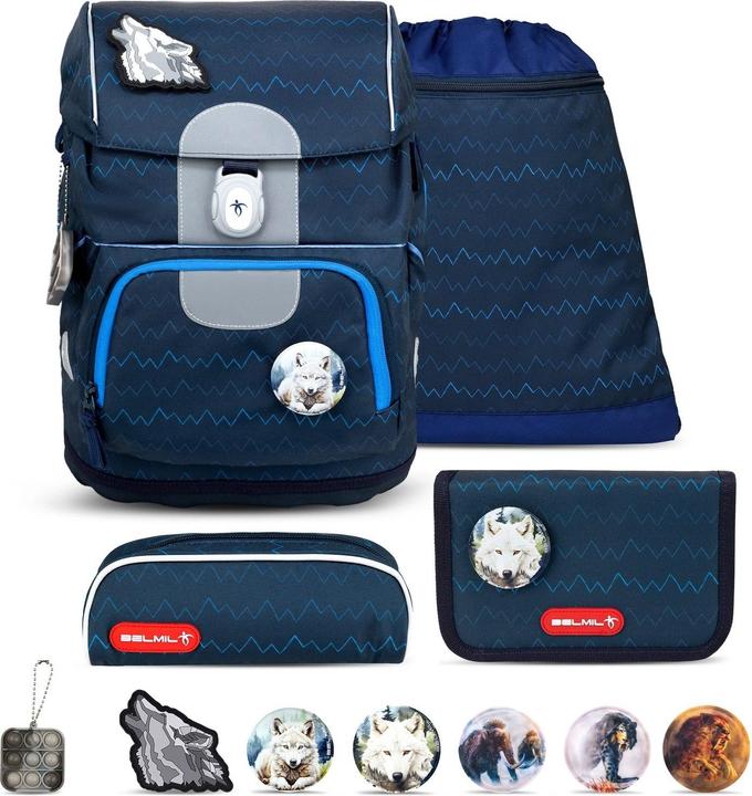Actual product image Belmil MOTION Schulrucksack-Set Wolves (19 l)